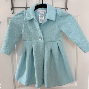 Bonnie Baby Textured Aqua Coat